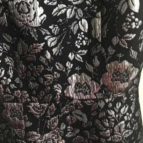 NWOT Alice + Olivia Maryann Metallic Jacquard Bow Tie Shoulder Dress 0 - Picture 7 of 16